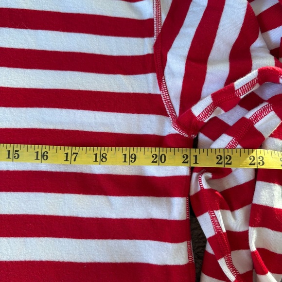 Hanna Andersson L Striped Red White Pajama Long Sleeve Top Christmas Festive - Picture 6 of 7